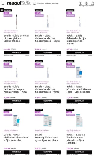 -20% de Descuento Cosmética Belcils.