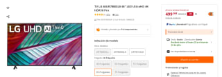 Televisor LG 65UR78003LK 65" LED UltraHD 4K HDR10 Pro por 499€