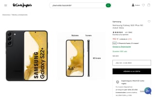 Samsung Galaxy S22 Plus 5G 256GB 8GB RAM por 362€