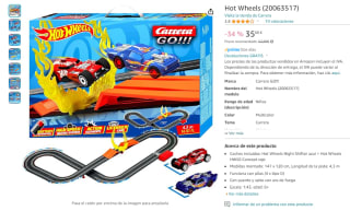 Hot Wheels Carrera Go Circuito de Carreras + 2 Coches por 35€