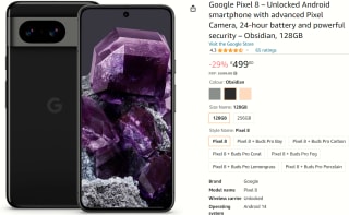 Google Pixel 8 128GB voor €583,05 bij Amazon
