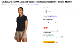 Under Armour UA Launch Shortsleeve Dames Sportshirt voor €22,64 bij Bol