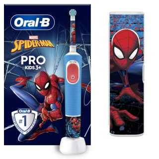 Cepillo de Dientes Eléctrico con Mango Recargable Oral-B Vitality Kids con Tecnología Braun, 1 Cabezal y Funda de Viaje por 14.6€