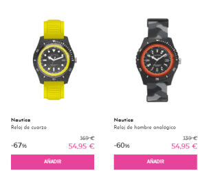 Recopiloación de relojes a parir de 49,95€