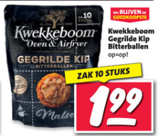Kwekkeboom Oven gegrilde kip bitterballen 250 g voor €2 bij de Nettorama