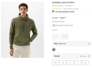 Sudadera GAP para Hombre por $600 en Liverpool