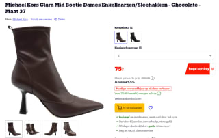 Michael Kors Clara Mid Bootie haklaarsjes voor €75 bij Bol