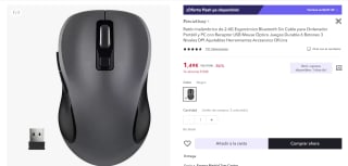 Ratón sin cable por tan sólo 1.49€