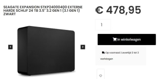 Seagate Expansion Desktop Drive 24TB externe hardeschijf voor €478,95 bij Caps
