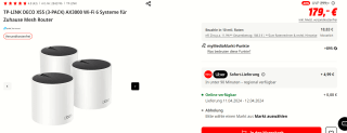 TP-Link Deco PX50 V1 - Wifi-systeem (3 routers) voor €179 bij de MediaMarkt in Duitsland