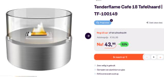 Tenderflame Café 18 tafelhaard voor €43,95 bij Ibood
