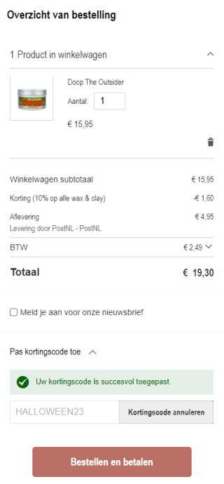 10% extra korting op alle wax en clays bij Haarpro