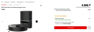 TP-Link Tapo RV30 Max Plus - Robotstofzuiger met Dweilfunctie voor €249,90 bij Mediamarkt
