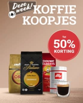 25% extra korting op veel producten bij Koffievoordeel