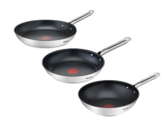 Tefal Ultimum Pannenset 2x Koekenpan & 1x Wok voor €59,95 bij Ibood