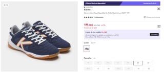 Zapatillas de Futbol Sala de Hombre Kelme Indoor Copa por 19.7€ (Cuenta Nueva 11.82€)