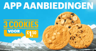 3 cookies voor €1,50 bij Subway