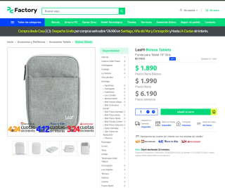 Funda para Tablet 10"" Gris por solo $1.890