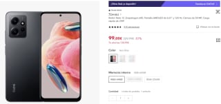 Móvil Xiaomi Redmi Note 12 de 4GB/64GB por 99€ (cuenta nueva por 87€)