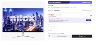 Monitor Nilox NXM24FHD01 24" LED FullHD 75Hz por 75.86€ (Cuenta Nueva 63.86€)