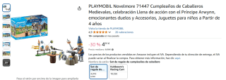 Playmobil Novelmore Ridder verjaardag (71447) voor €4,91 bij Amazon ES