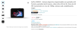 Camara deportiva GoPro HERO9 por 239€