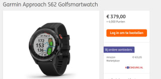 Garmin Approach S62 Golfsmartwatch voor €379 + 4.000 ING punten