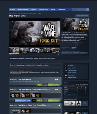 This War of Mine Steam por solo 0,94€