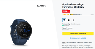 Garmin Forerunner 255 Sporthorloge, GPS, EU/PAC, Tidal Blue voor €289,99 bij Decathlon