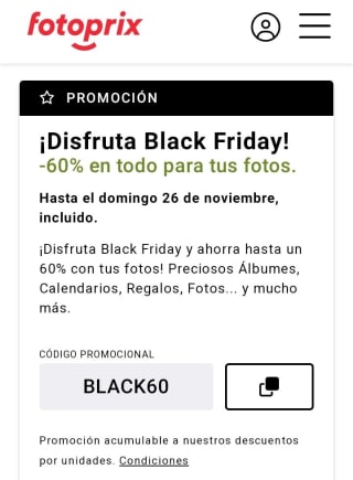 Hasta un -60% de Descuento en Fotoprix.