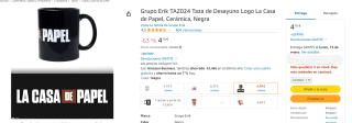 Taza de Desayuno de cerámica Logo La Casa de Papel Grupo Erik por 4,10€