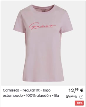 GUESS - Camisetas mujer por 12,99€