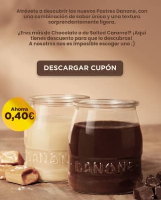 Cupón -0,40€ en nuevos postres Danone