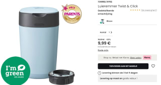 TOMMEE TIPPEE Luieremmer Twist & Click met 50% korting bij La Redoute