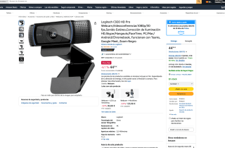 Logitech C920 HD Pro Webcam Videoconferencias 1080p/30 fps Sonido Estéreo por 44,99€