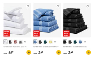 Tot 40% korting op hotelkwaliteit handdoeken bij de Hema