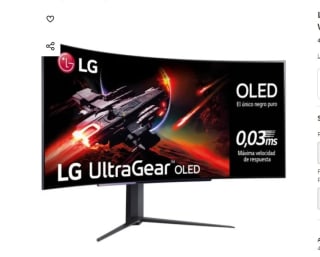 LG UltraGear 45GR95QE-B 44.5" OLED WQHD 240Hz G-Sync Compatible Curvo por 999,99€