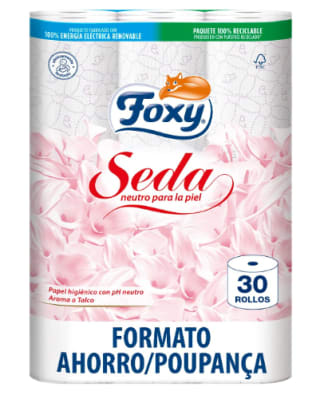 Papel higiénico Foxy Seda 30 rollos por 14.99€
