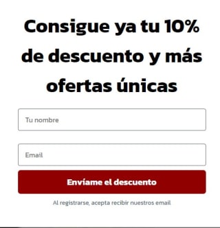 Descuento de -10% para primera compra