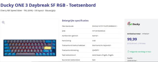 Ducky ONE 3 Daybreak SF RGB - Toetsenbord voor €99,99 bij Azerty