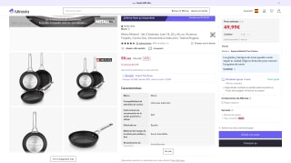 Set de Sartenes Monix Mineral 3 Unidades por 49,99€