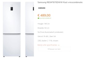 Samsung RB34T670DWW - koel-vriescombinatie - voor €489 bij Bestsellers
