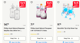 Alle A-merk baby accessoires 1+1 gratis bij Etos