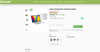 ASUS VIVOBOOK F1504ZA-NJ700 15.6 i5-1235U 16GB SSD512GB Sin S.O por solo 419€