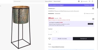 Macetero de Metal Resistente para Jardín y Decoración por 28,80€ (18,80€ nuevo usuario)