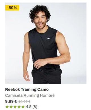 Recopilación marca reebok desde 5€ en Sprinter