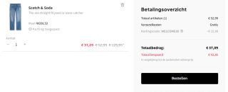 Scotch & Soda straight leg jeans voor €37,09 dmv code bij Otrium