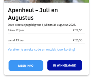 Met 30% korting naar diversen dierentuinen via de Lidl app