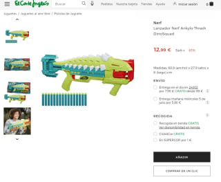 Lanzadera Marca Nerf modelo Ankylo thrash por 12,99€