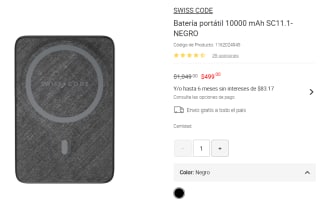 Batería Portátil 10000 mAh SC11.1 por $499 | Descuento Liverpool